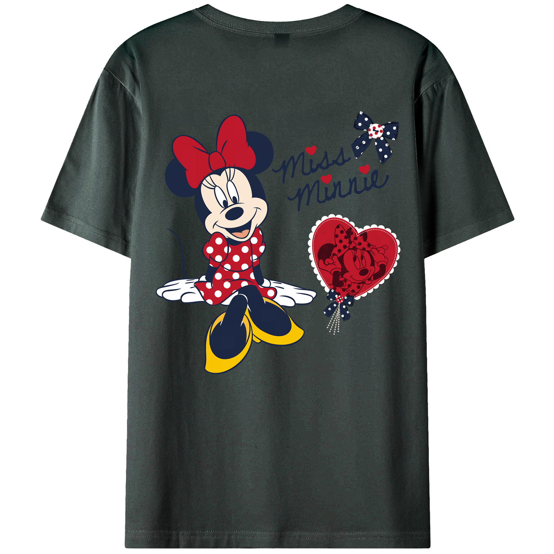 （画像用） ミッキーマウス Mickey Mouse 綿100％ メンズ半袖Tシャツ（バックプリント） 通気性